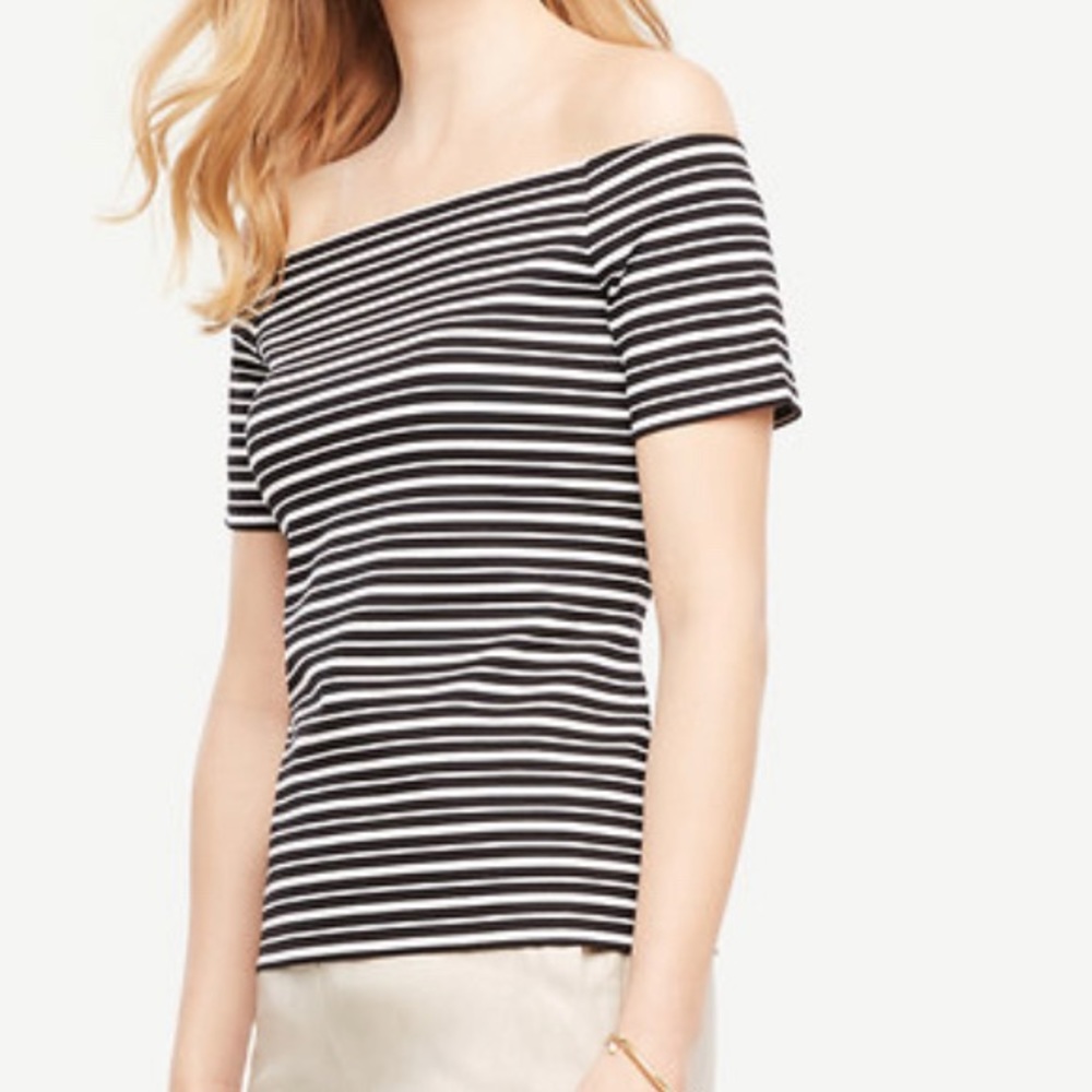 Ann Taylor off the shoulder knit shirt.